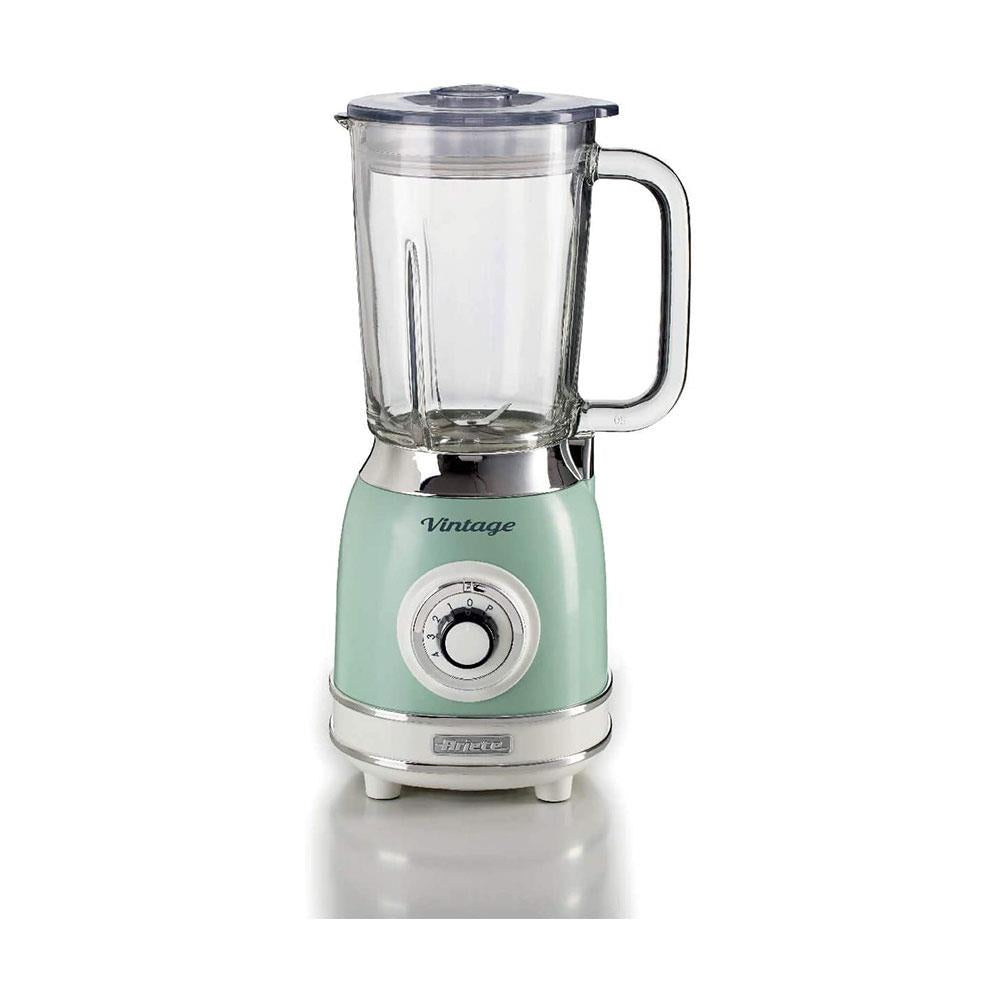 Ariete Vintage Glass Jug Blender 4 Speeds + Pulse With Ice Crush Function 1000W 1.5 Litre - Green