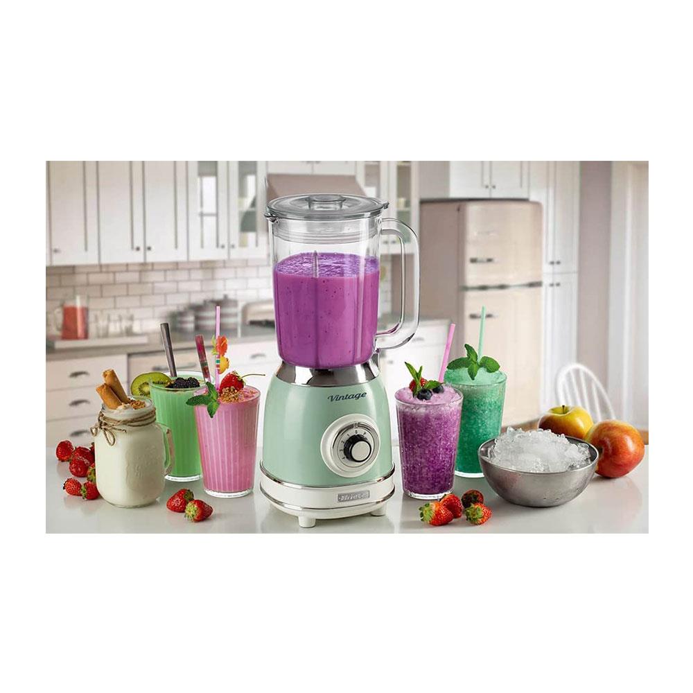 Ariete Vintage Glass Jug Blender 4 Speeds + Pulse With Ice Crush Function 1000W 1.5 Litre - Green Secondary image