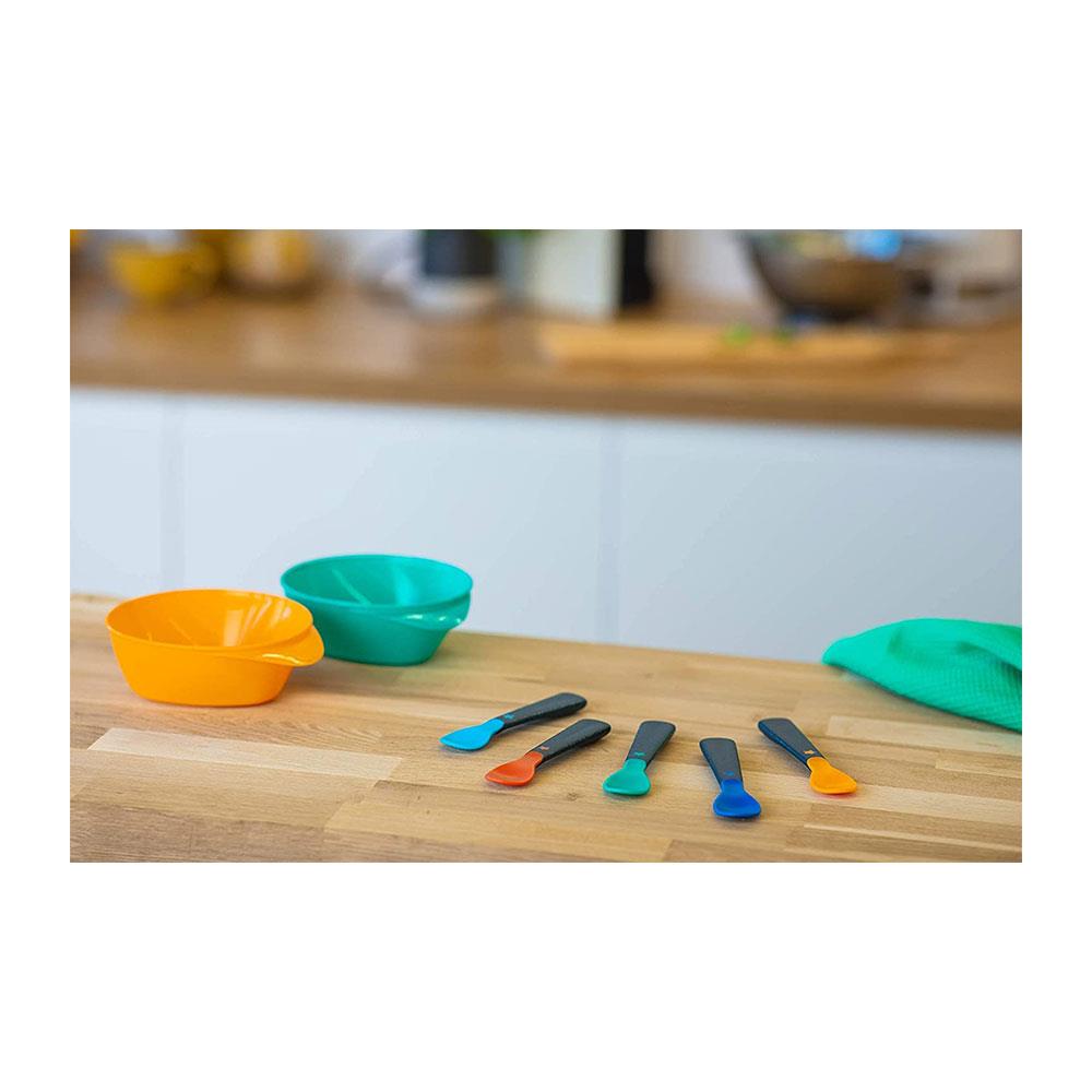 Tommee Tippee Easigrip Self-Feeding Weaning Spoons Chunky Handles 6M+ 5 Pack - Multicolour