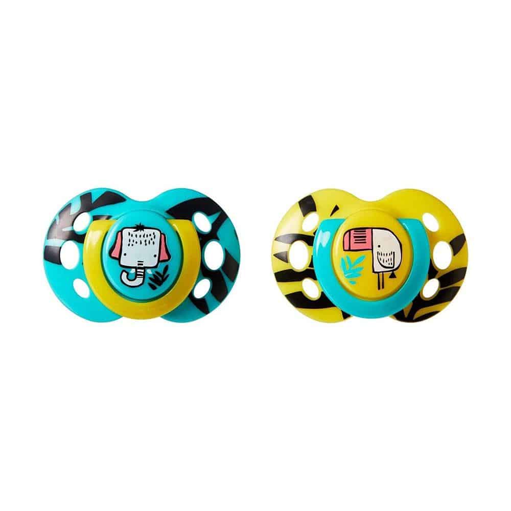 Tommee Tippee Closer To Nature Fun Style Soothers Symmetrical Orthodontic 6-18M 2 Pack - Assorted Colors Secondary image