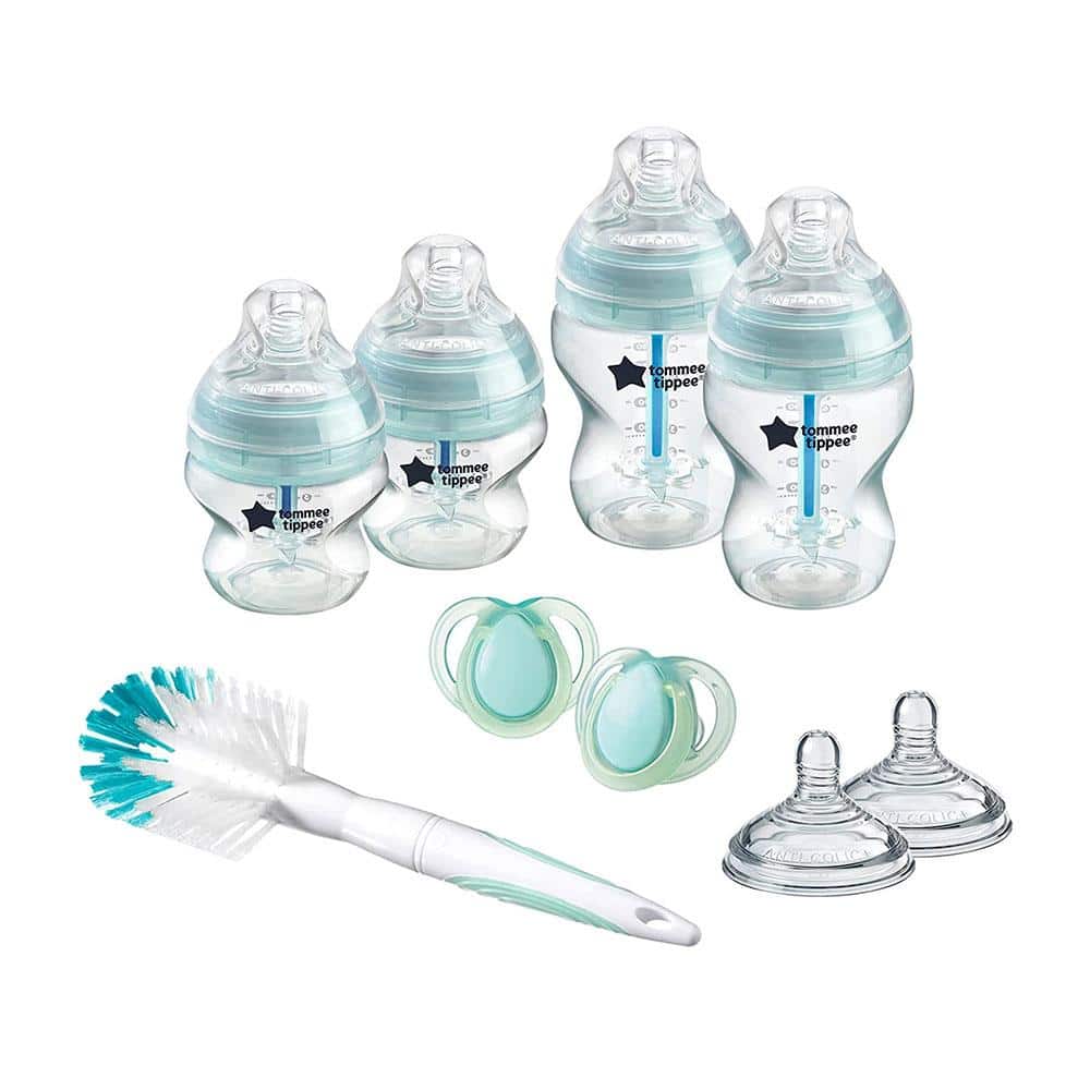Tommee Tippee Closer To Nature Advanced Newborn Baby Bottle Starter Kit 2x 150ml 2x 260ml - Clear/Green Main image