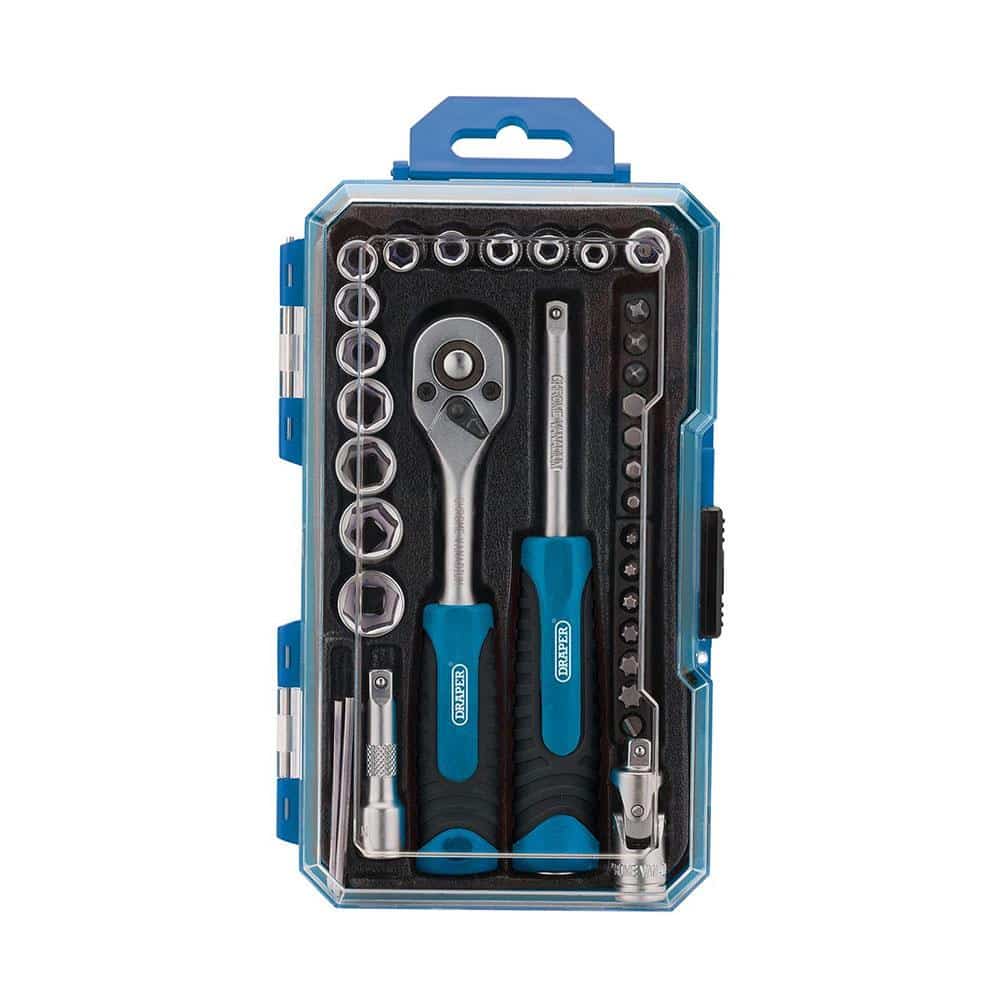 Draper 1/4 Inch Square Drive Socket Set - 35 Piece