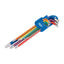 Draper Metric Coloured Extra Long Hexagon And Ball End Key Set - 9 Piece