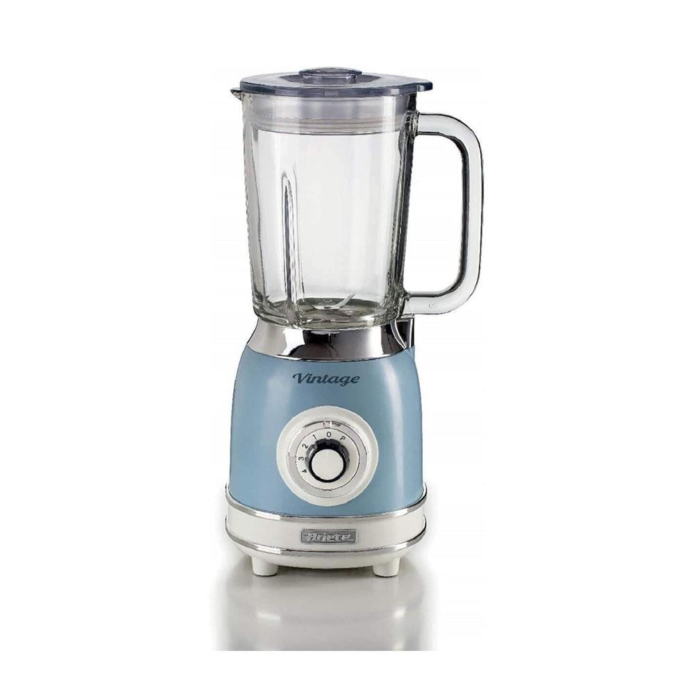 Ariete Vintage Glass Jug Blender 4 Speeds + Pulse With Ice Crush Function 1000W 1.5 Litre - Blue Main image