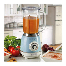 Ariete Vintage Blender 1000W with 1.5L Glass Jug 4 Speeds + Pulse Ice Crush Function Stainless Steel Blades Blue