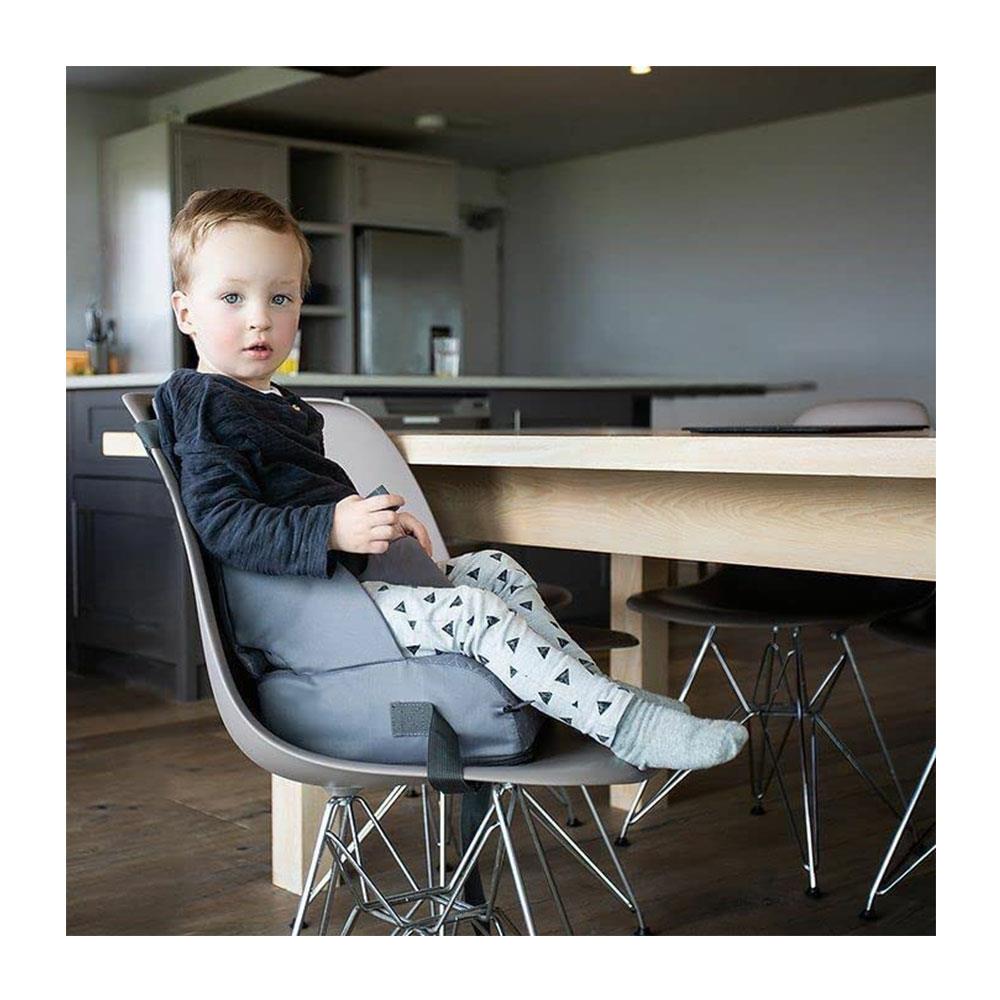 Red Kite Travel Booster Seat Soft And Comfortable With Storage Pocket Carry Handles - Grey