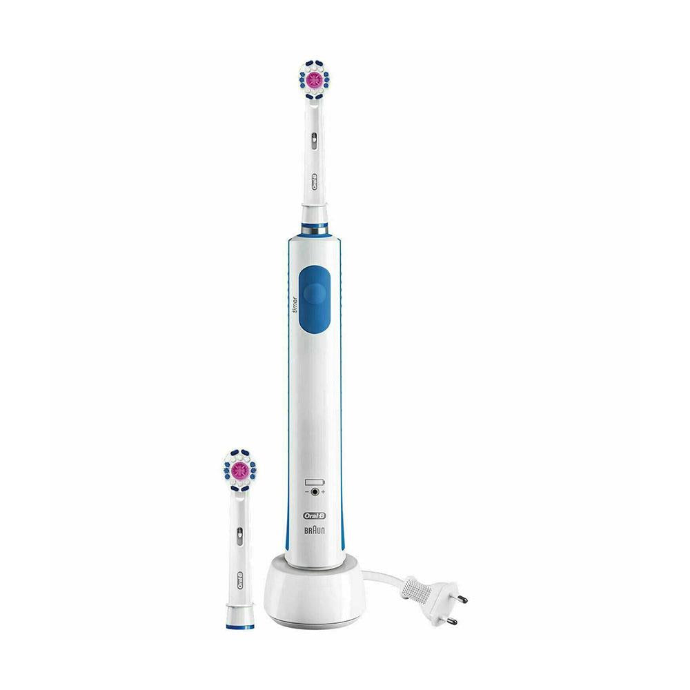 Oral-B Pro 570 3D Cross Action Electric Toothbrush With Rotating Tooth Brush Heads - White