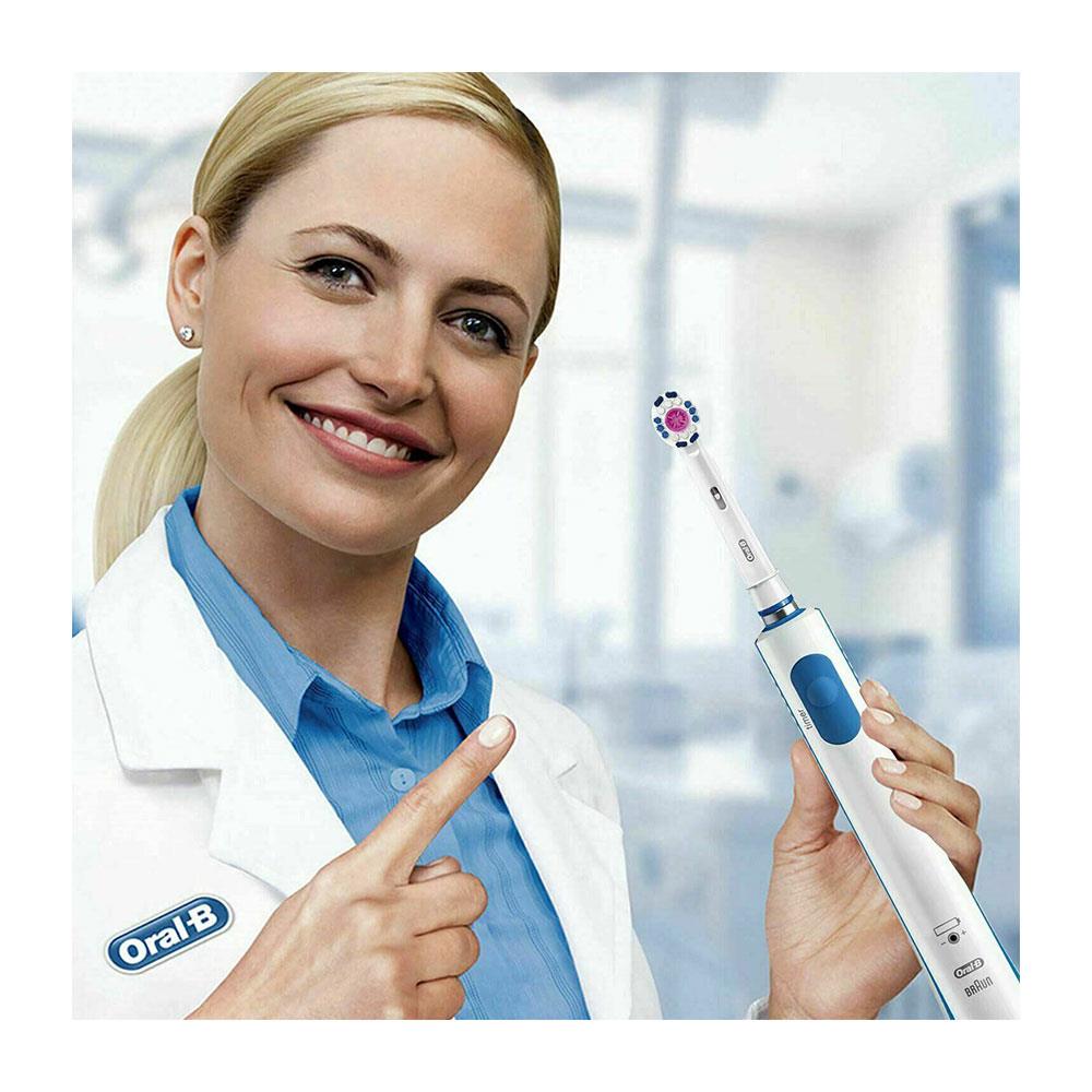Oral-B Pro 570 3D Cross Action Electric Toothbrush With Rotating Tooth Brush Heads - White