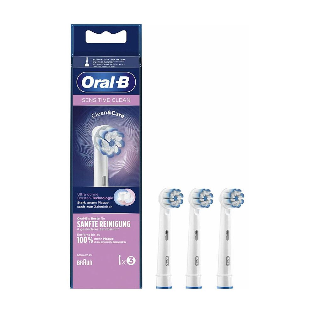 Oral-B Sensitve Clean & Care Electric Toothbrush Head White - 3 Pack Main image
