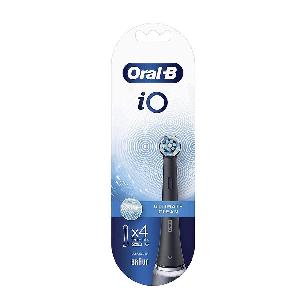 Oral-B iO Ultimate Cleaning Electric Toothbrush Head Black - 4 Pack Main image