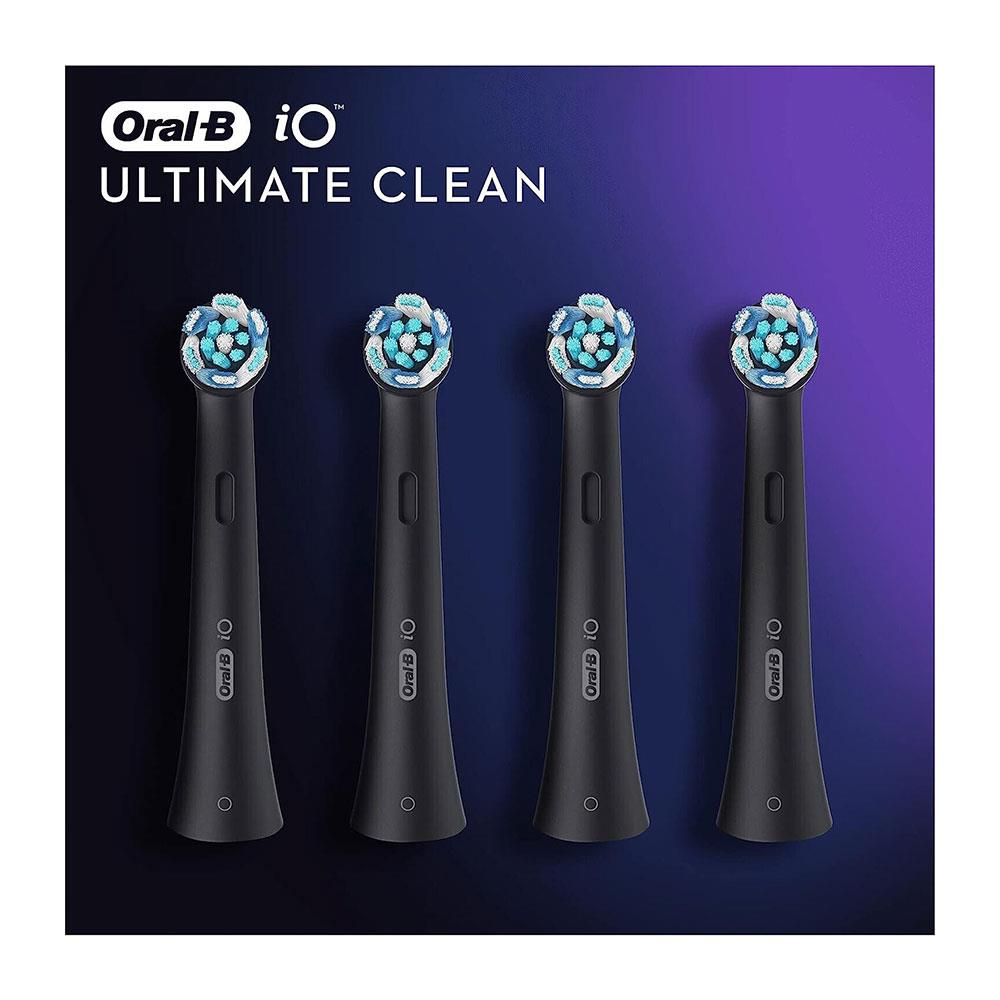 Oral-B iO Ultimate Cleaning Electric Toothbrush Head Black - 4 Pack