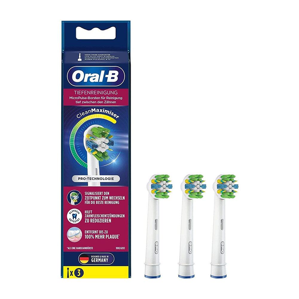 Oral-B FlossAction CleanMaximser Electric Toothbrush Head White - 3 Pack Main image