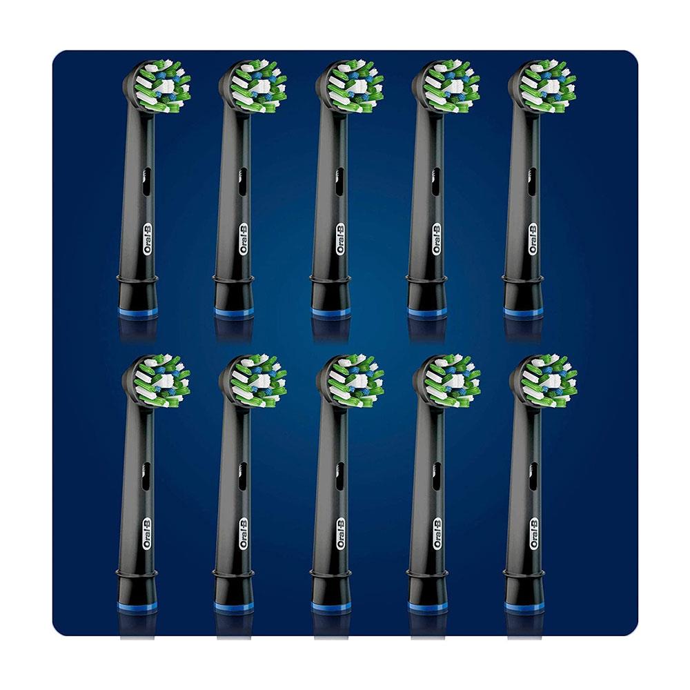 Oral-B CrossAction CleanMaximser Electric Toothbrush Head Black - 10 Pack
