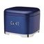 KitchenCraft Lovello Textured Cake Storage Tin With Geometric Hexagon Pattern - Midnight Navy