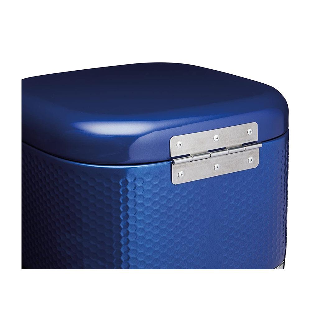 KitchenCraft Lovello Textured Cake Storage Tin With Geometric Hexagon Pattern - Midnight Navy Secondary image
