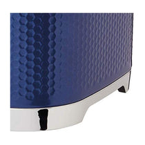 KitchenCraft Lovello Textured Cake Storage Tin With Geometric Hexagon Pattern - Midnight Navy