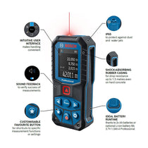 Bosch GLM 50-22 Professional Laser Measure 0.05-50m 2x AA Batteries Hand Strap Pouch - Red Laser