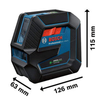 Bosch GCL 2-50 G + RM 10 Professional Green Beam Combi Laser 50m 4x AA Batteries Target Plate Pouch Cardboard Box - Black