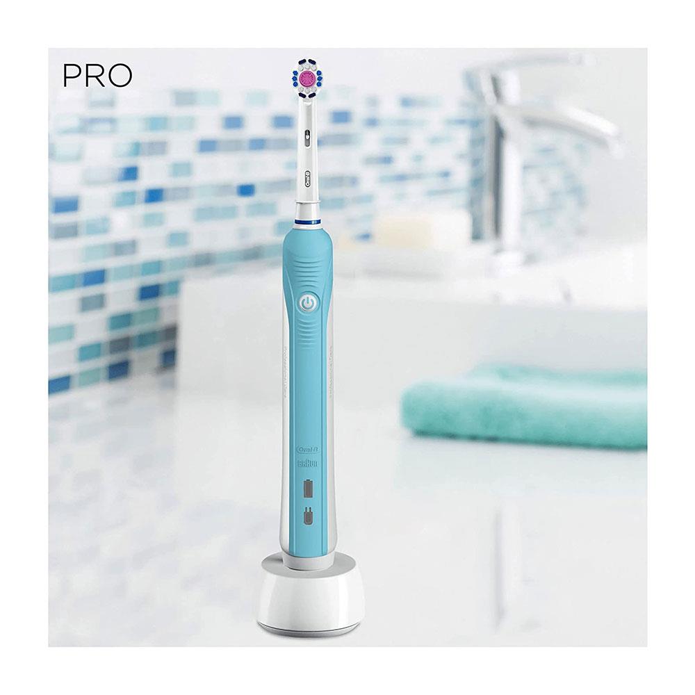 Oral-B Pro 1 600 3D White Electric Toothbrush With Pressure Sensor - Blue