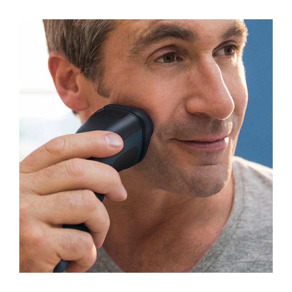 Philips Series 1000 Dry Electric Shaver PowerCut Blade 4 Directions Flex Heads Rechargeable - Black