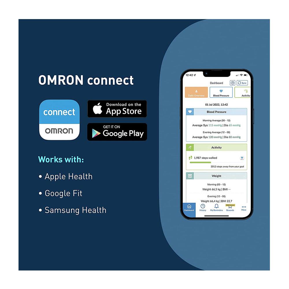 Omron Intelli IT Smart Digital Weighing Bathroom Scales With Bluetooth And App - Grey