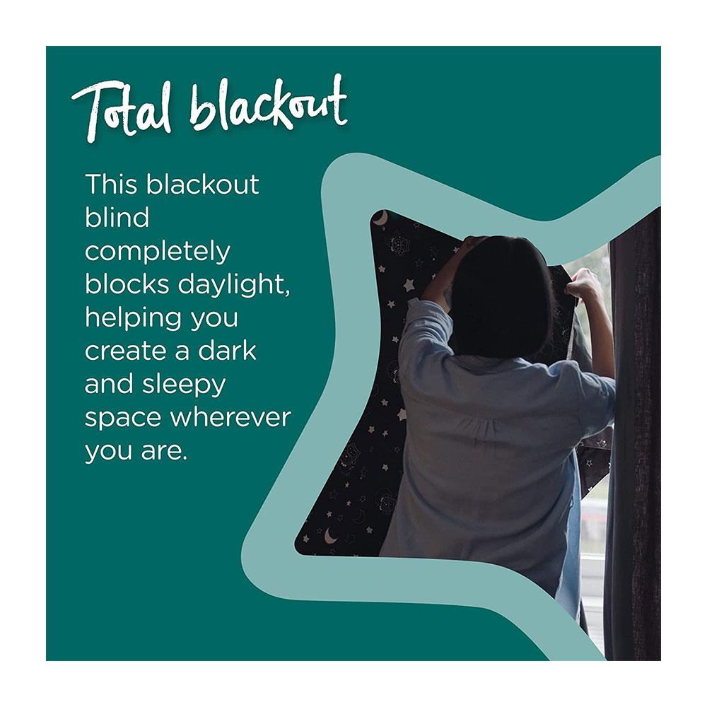 Tommee Tippee Sleeptime Portable Blackout Blind With Suction Cups Large 130cm x 99cm - Black