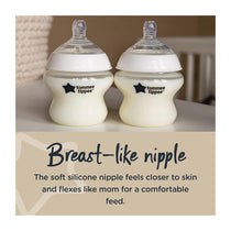 Tommee Tippee Close To Nature Anti-Colic Baby Bottle Slow Flow 0+ Months 260ml 2 Pack - Clear 42252091