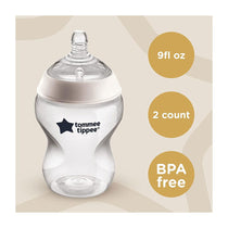 Tommee Tippee Close To Nature Anti-Colic Baby Bottle Slow Flow 0+ Months 260ml - Clear