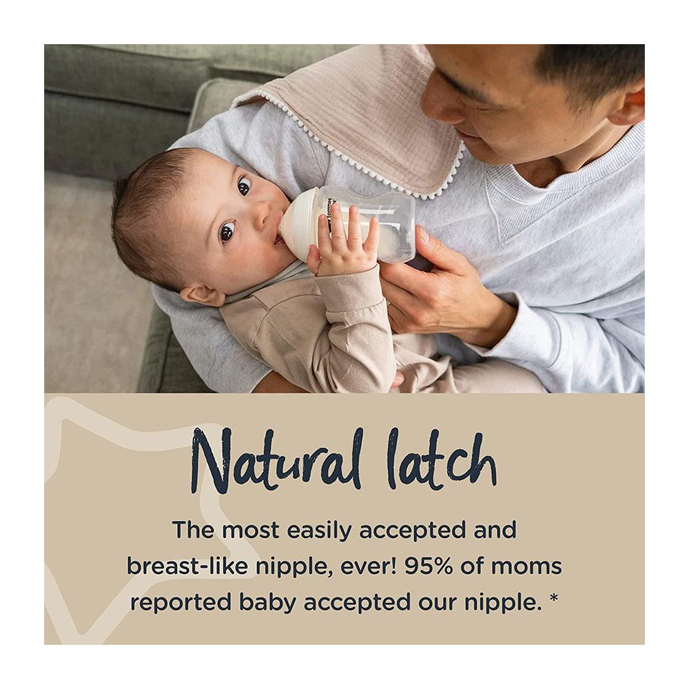 Tommee Tippee Close To Nature Anti-Colic Baby Bottle Slow Flow 0+ Months 260ml - Clear
