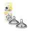 Tommee Tippee Close To Nature Anti-Colic Baby Bottle Medium Flow Teats 3+ Months - 2 Pack