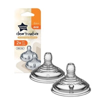 Tommee Tippee Close To Nature Anti-Colic Baby Bottle Fast Flow Teats 6+ Months - 2 Pack