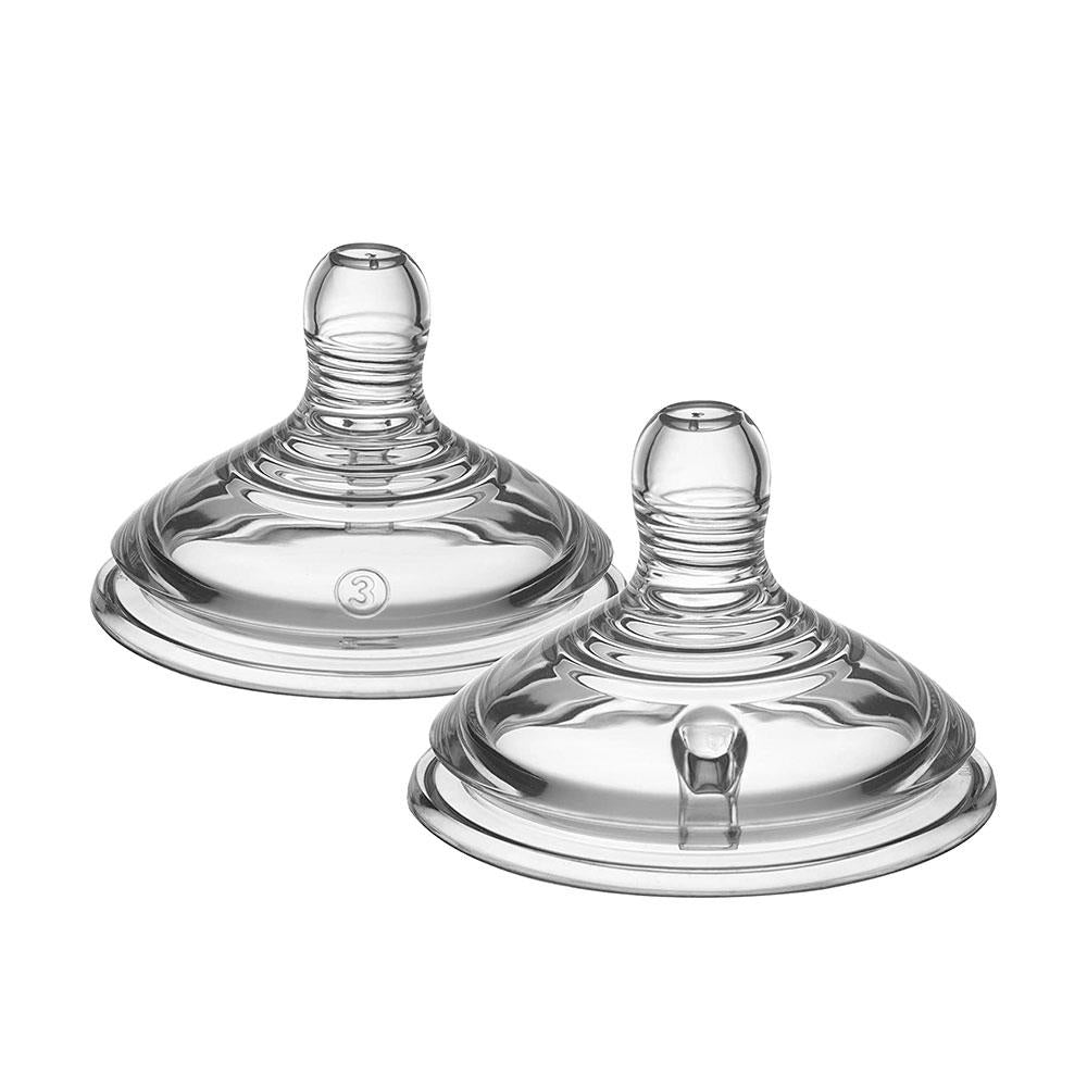 Tommee Tippee Close To Nature Anti-Colic Baby Bottle Fast Flow Teats 6+ Months - 2 Pack Secondary image
