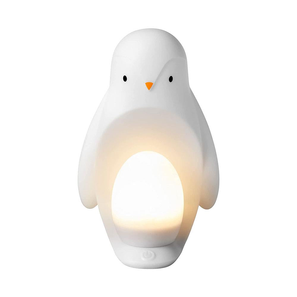 Tommee Tippee 2-In-1 Portable Penguin Nursery Night Light With Dimmable Rechargable Egg USB - White