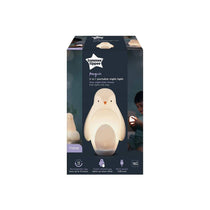 Tommee Tippee 2-In-1 Portable Penguin Nursery Night Light With Dimmable Rechargable Egg USB - White