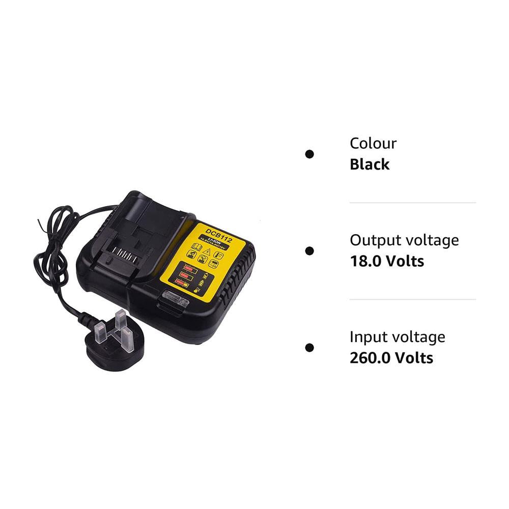 Dewalt 18V XR Multi Voltage Li-Ion Battery Charger - Black
