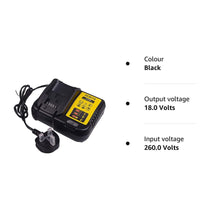 Dewalt 18V XR Multi Voltage Li-Ion Battery Charger - Black