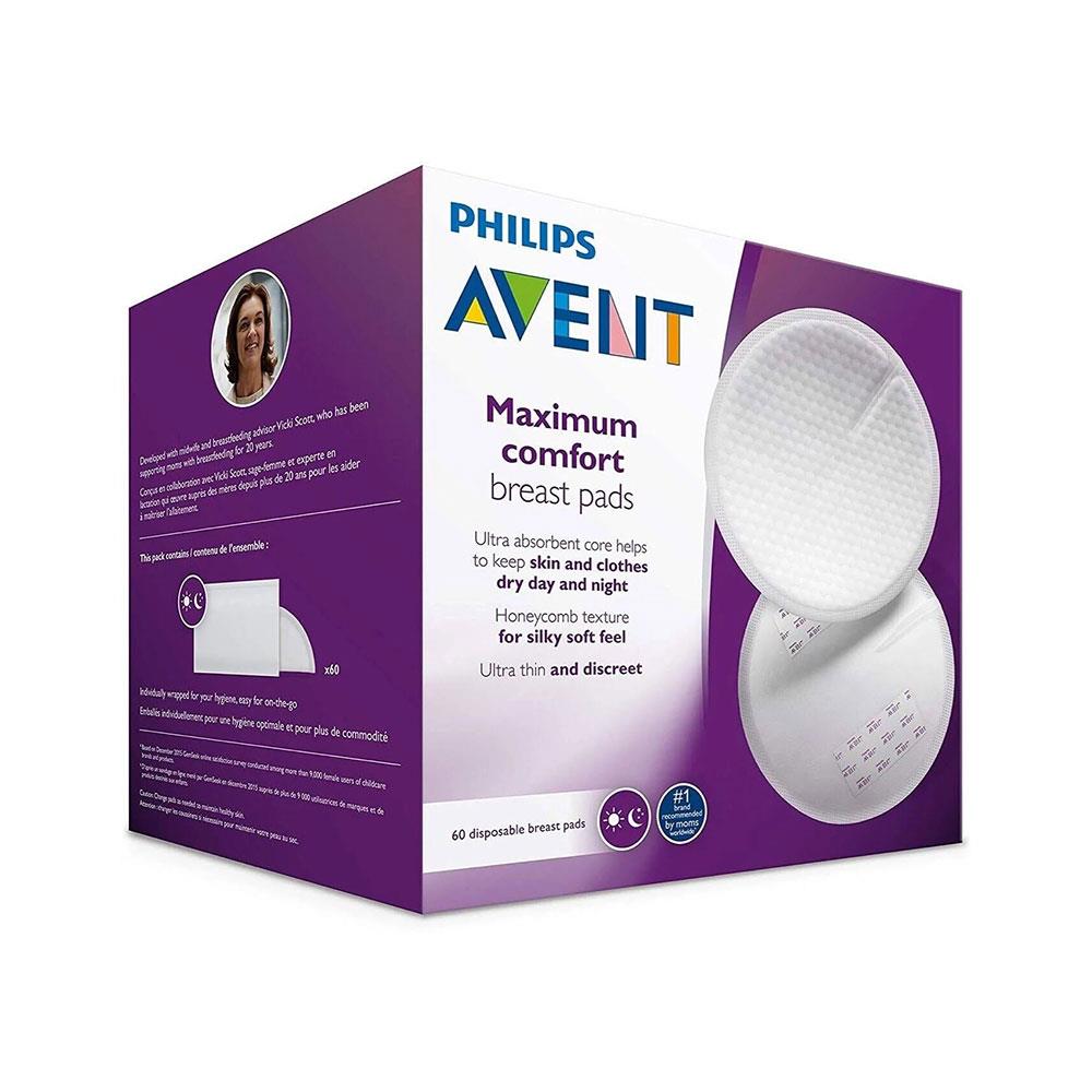 Philips Avent Disposable Breast Pads For Maximum Comfort 60 Piece - Transparent
