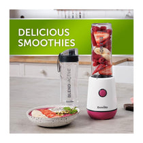 Breville Blend Active Personal Blender And Smoothie Maker With 2 Portable Blend Active Bottles 600ml - Pink