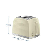 Russell Hobbs Contemporary Honeycomb 2 Slice Toaster 850 W - Cream