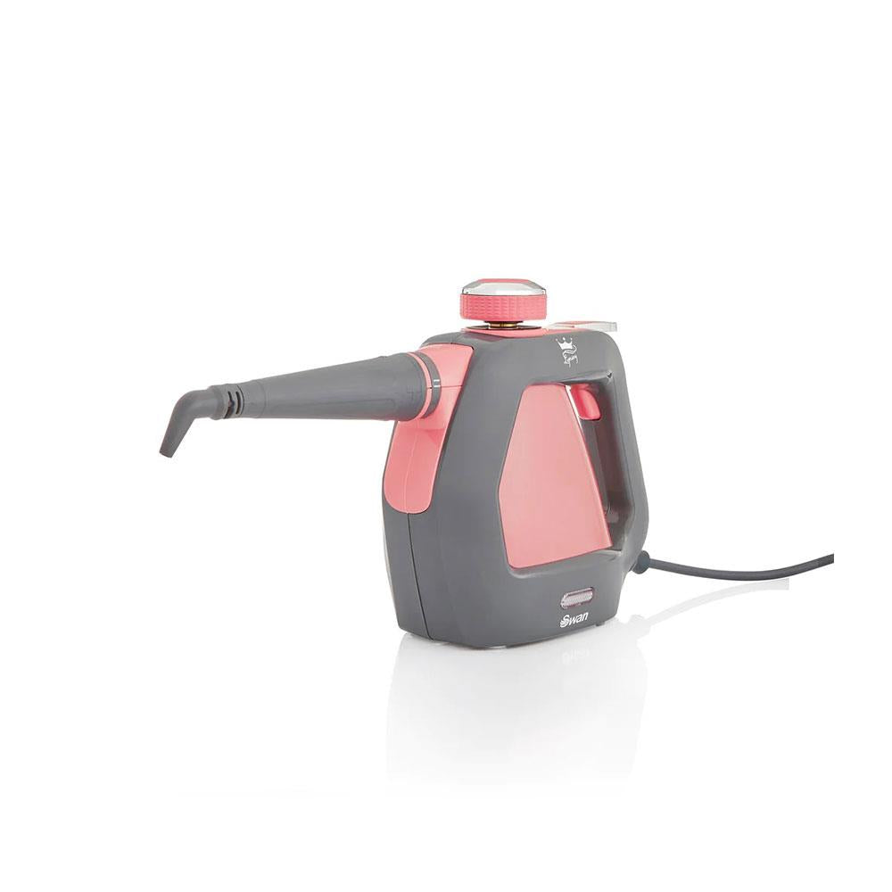 Swan Lynsey TVs Queen Of Clean Handheld Steam Cleaner With 9 Piece Accessory Kit - Pink/Grey