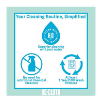 E-Cloth Essentials General Purpose Cloth 32cm x 32cm Assorted 4 Pack