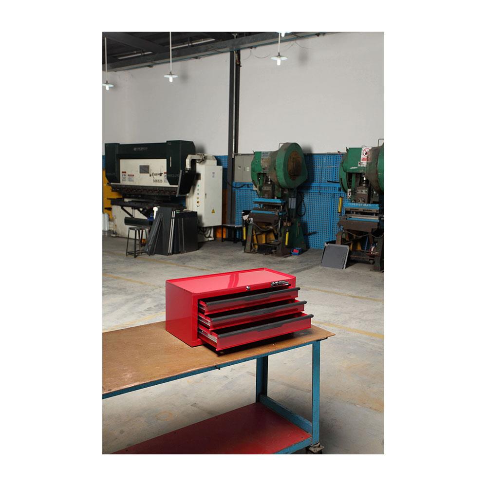 Hilka Heavy Duty 3 Drawer Add-On Tool Chest With Ball Bearing Slides - Red