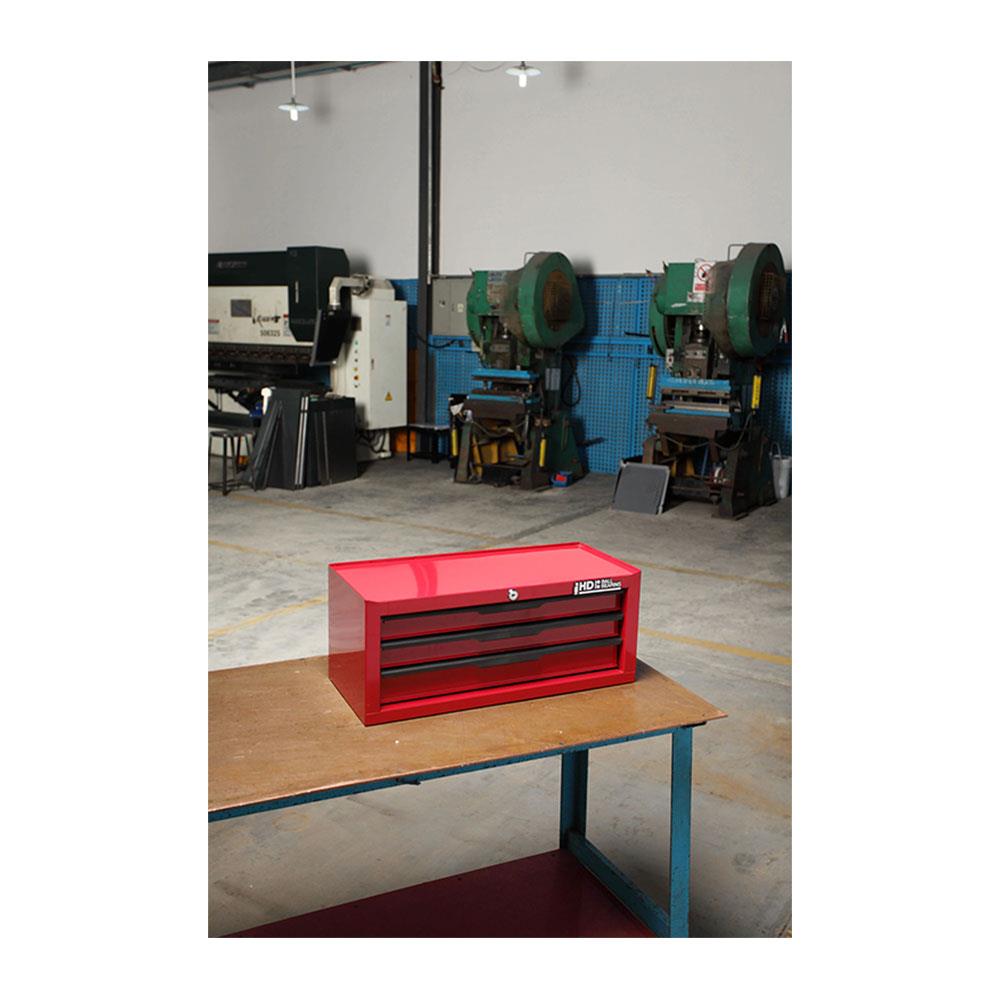 Hilka Heavy Duty 3 Drawer Add-On Tool Chest With Ball Bearing Slides - Red