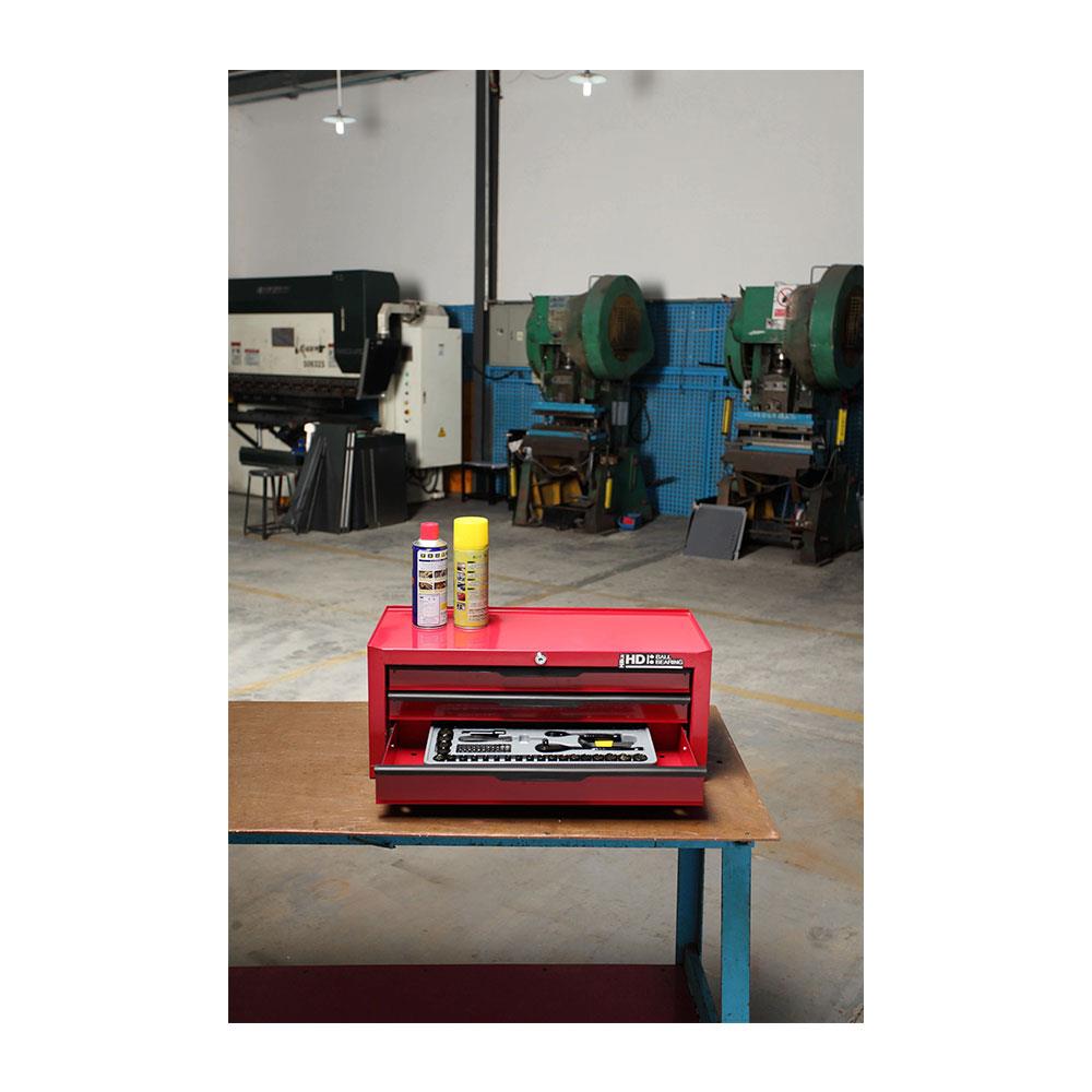 Hilka Heavy Duty 3 Drawer Add-On Tool Chest With Ball Bearing Slides - Red