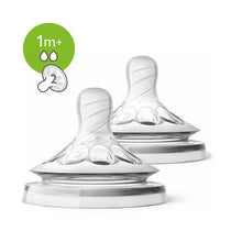 Philips Avent Natural Baby Bottle Teats Anti-Colic Slow Flow 0+ Months 2 Pack - Clear