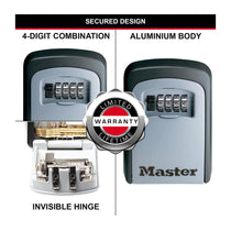 Master Lock Select Access Wall Mount Key Storage Security Lock Box - Black/Silver