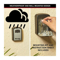 Master Lock Select Access Wall Mount Key Storage Security Lock Box - Black/Silver