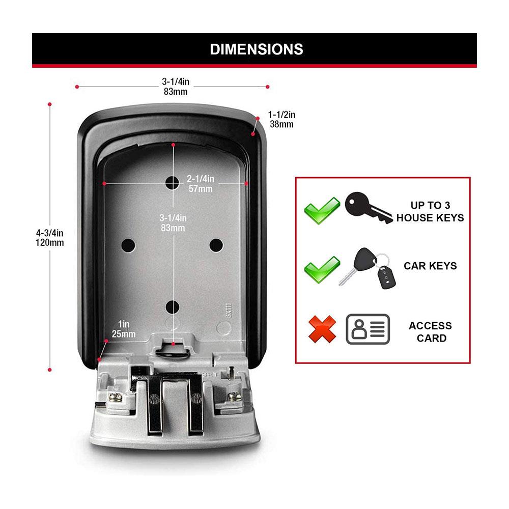 Master Lock Select Access Wall Mount Key Storage Security Lock Box - Black/Silver