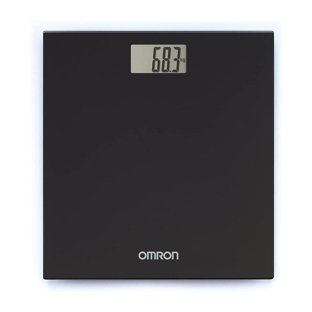 Omron Digital Bathroom Scales With KG ST And LB Measurement 150kg Weight Capacity - Midnight Black Main image
