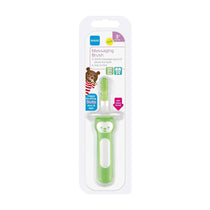 MAM Massaging Brush For Babys Oral Care Toothbrush With Safety Shield Suitable From 3 Months Plus - Green